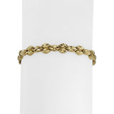 14k Yellow Gold 8.7g Vintage Diamond Cut 6mm Solid Fancy Link Bracelet 7"