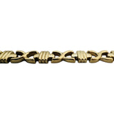 14k Yellow Gold 25g Ladies Vintage 8mm Fancy Link Necklace Italy 18"