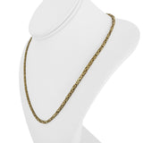14k Yellow Gold 25g Solid Heavy 2.5mm Squared Byzantine Link Necklace Italy 20"