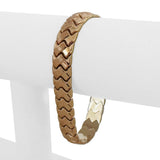 14k Rose Gold 15g Ladies Vintage 10.5mm Fancy Link Bracelet Turkey 7.25"