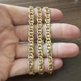 18k Yellow Gold 48.3g Solid Heavy 6.5mm Mariner Link Chain Necklace Italy 25"