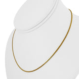 24k Pure Yellow Gold 5.2g Solid Thin 1.5mm Curb Link Chain Necklace 15.5"