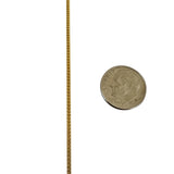 24k Pure Yellow Gold 5.2g Solid Thin 1.5mm Curb Link Chain Necklace 15.5"