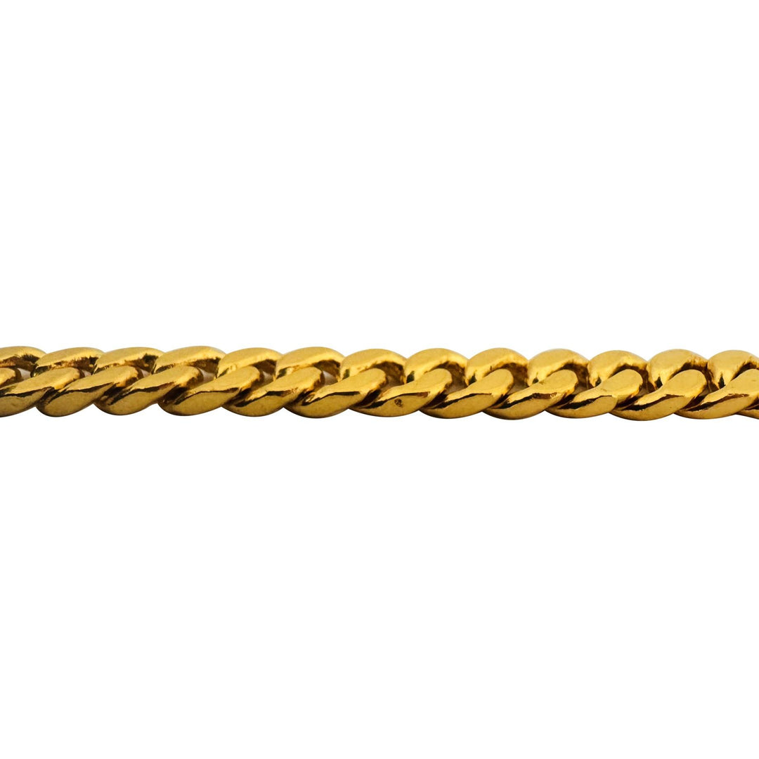 24k Pure Yellow Gold 32g Solid Heavy 6.5mm Curb Link Bracelet 6.75"