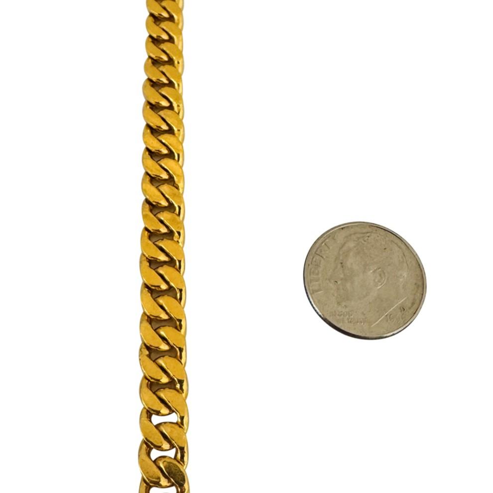 24k Pure Yellow Gold 32g Solid Heavy 6.5mm Curb Link Bracelet 6.75"