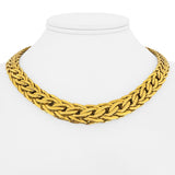 Roberto Coin Vintage 18k Yellow Gold 60g Graduated Flattened Wheat Necklace 17"