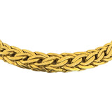 Roberto Coin Vintage 18k Yellow Gold 60g Graduated Flattened Wheat Necklace 17"