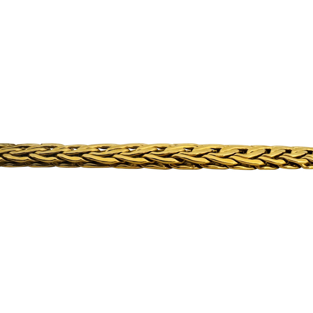 Roberto Coin Vintage 18k Yellow Gold 60g Graduated Flattened Wheat Necklace 17"