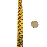 Roberto Coin Vintage 18k Yellow Gold 60g Graduated Flattened Wheat Necklace 17"