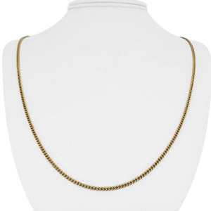 18k Yellow Gold 10g Solid Thin 2mm Cuban Curb Link Chain Necklace Italy 24"