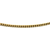 18k Yellow Gold 10g Solid Thin 2mm Cuban Curb Link Chain Necklace Italy 24"