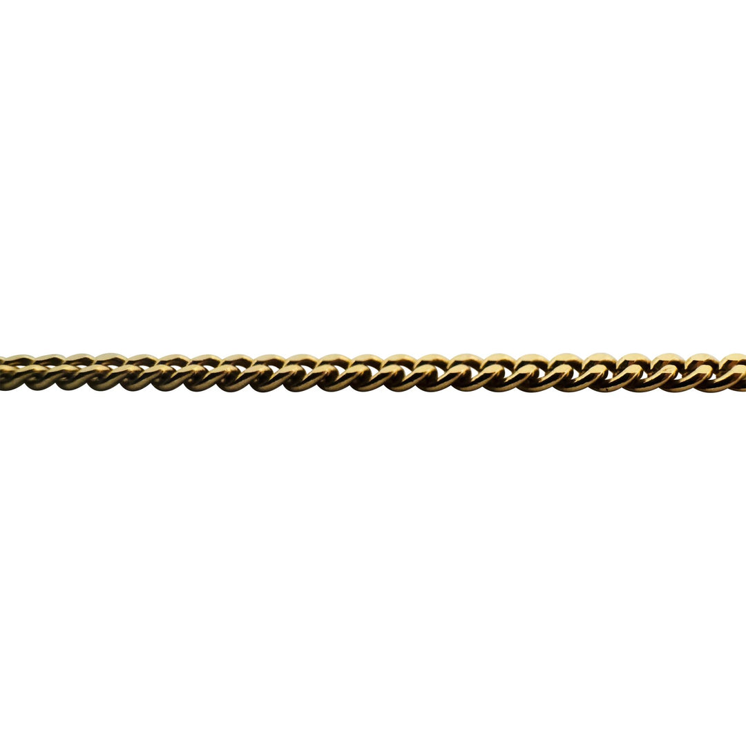 18k Yellow Gold 10g Solid Thin 2mm Cuban Curb Link Chain Necklace Italy 24"