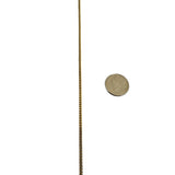 18k Yellow Gold 10g Solid Thin 2mm Cuban Curb Link Chain Necklace Italy 24"