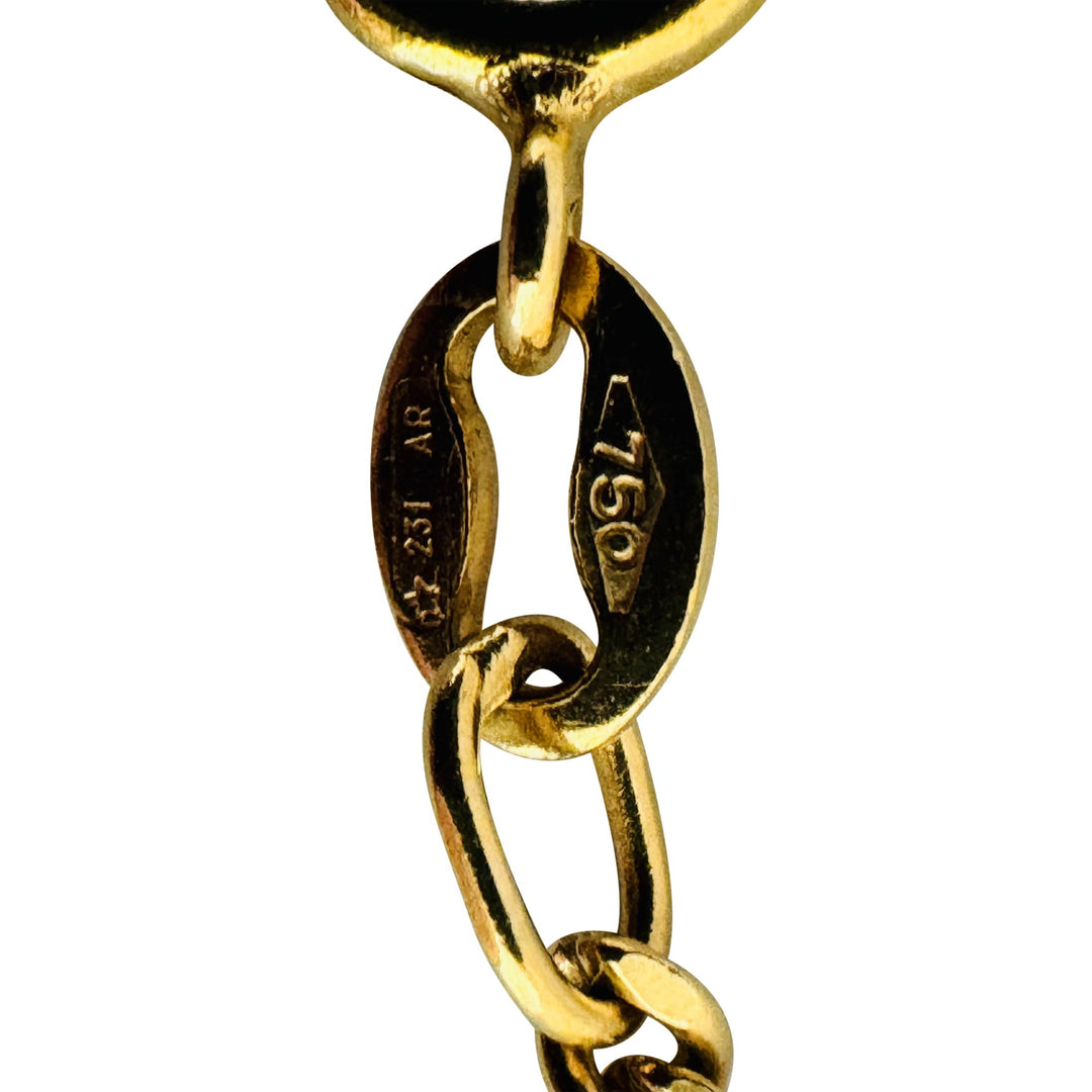 18k Yellow Gold 10g Solid Thin 2mm Cuban Curb Link Chain Necklace Italy 24"