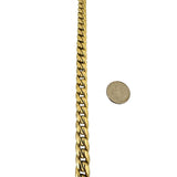 18k Yellow Gold 20.6g Hollow Thick 9mm Cuban Link Bracelet Italy 8"