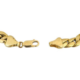 18k Yellow Gold 20.6g Hollow Thick 9mm Cuban Link Bracelet Italy 8"