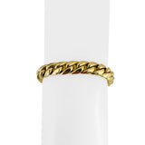 18k Yellow Gold 20.6g Hollow Thick 9mm Cuban Link Bracelet Italy 8"