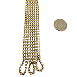 18k Yellow Gold and Diamond 43.7g Vintage Multi Stand Bead Link Bracelet 7"