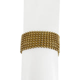 18k Yellow Gold and Diamond 43.7g Vintage Multi Stand Bead Link Bracelet 7"
