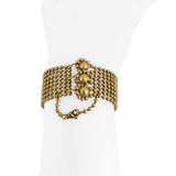 18k Yellow Gold and Diamond 43.7g Vintage Multi Stand Bead Link Bracelet 7"