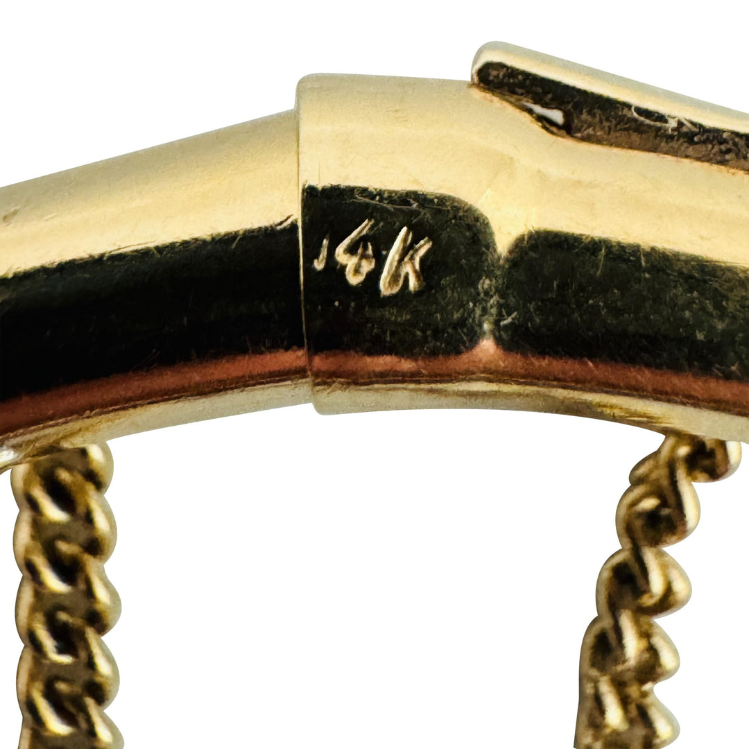 14k Yellow Gold 9.9g Ladies Vintage Rope Twist Bangle Bracelet 6.5"