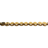 14k Yellow Gold 6.4g Diamond Cut 5.5mm Circle Link Bracelet 7"