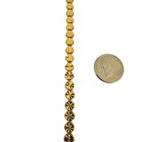 14k Yellow Gold 6.4g Diamond Cut 5.5mm Circle Link Bracelet 7"