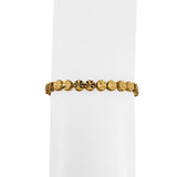14k Yellow Gold 6.4g Diamond Cut 5.5mm Circle Link Bracelet 7"