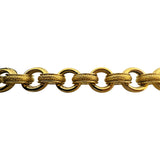14k Yellow Gold 15.7g Hollow Thick 12.5mm Circle Cable Link Bracelet Italy 8"