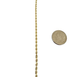 14k Yellow Gold 8.5g Solid Thin 2mm Diamond Cut Rope Chain Necklace 18"