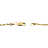 14k Yellow Gold 8.5g Solid Thin 2mm Diamond Cut Rope Chain Necklace 18"