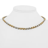 14k Yellow and White Gold 15g Ladies Two Tone 5mm Rolo Link Chain Necklace 16"