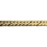 14k Yellow Gold 24.5g Thick Ladies 11mm Flattened Curb Link Bracelet 7.25"