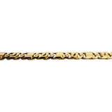 14k Yellow Gold 13g Solid 6mm Fancy Curb Link Bracelet Italy 7.25"