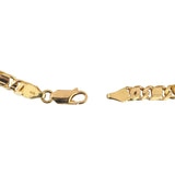 14k Yellow Gold 13g Solid 6mm Fancy Curb Link Bracelet Italy 7.25"