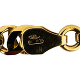 14k Yellow Gold 13g Solid 6mm Fancy Curb Link Bracelet Italy 7.25"