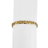 14k Yellow Gold 13g Solid 6mm Fancy Curb Link Bracelet Italy 7.25"