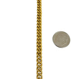 24k Pure Yellow Gold 31g Solid Heavy Curb Link Bracelet with Heart Charms 6.5"