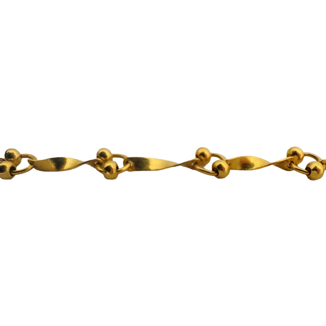 24k Pure Yellow Gold 4g Solid Thin Dainty 5mmFancy Link Bracelet 7"
