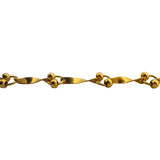 24k Pure Yellow Gold 4g Solid Thin Dainty 5mmFancy Link Bracelet 7"