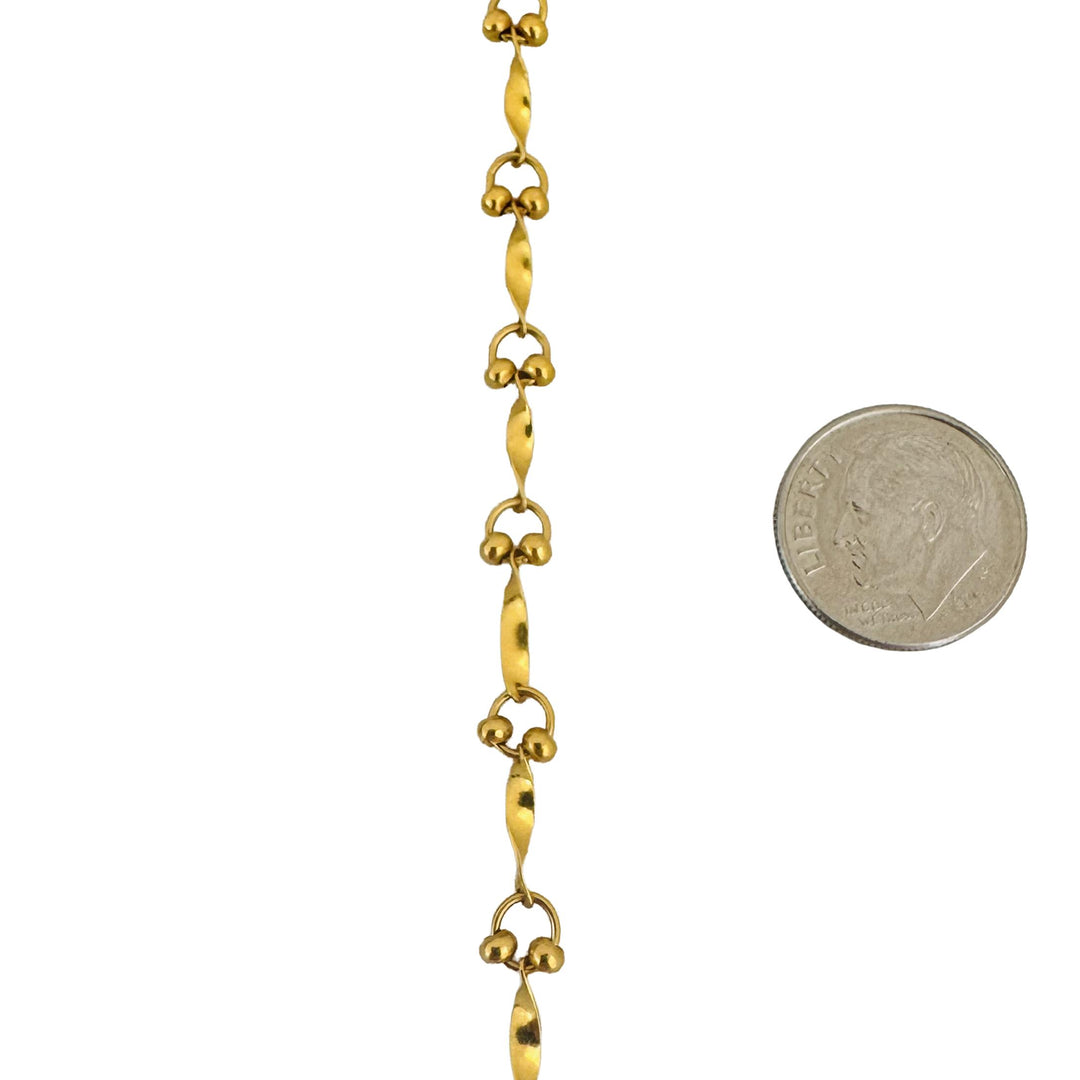 24k Pure Yellow Gold 4g Solid Thin Dainty 5mmFancy Link Bracelet 7"