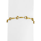 24k Pure Yellow Gold 4g Solid Thin Dainty 5mmFancy Link Bracelet 7"