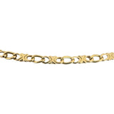 18k Yellow Gold 18.5g Solid Vintage XO Curb Link Chain Necklace Italy 19.5"