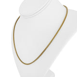 18k Yellow Gold 22.6g Solid 2.5mm Squared Franco Link Chain Necklace Italy 20"