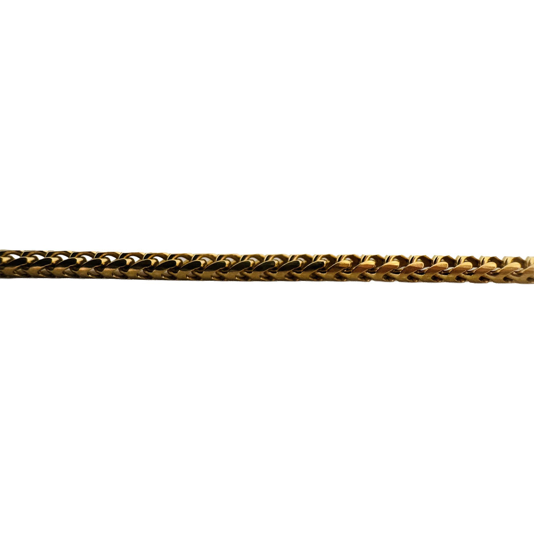 18k Yellow Gold 22.6g Solid 2.5mm Squared Franco Link Chain Necklace Italy 20"