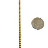 18k Yellow Gold 22.6g Solid 2.5mm Squared Franco Link Chain Necklace Italy 20"
