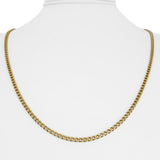 18k Yellow Gold 13.6g Solid 2.5mm Vintage Curb Link Chain Necklace Italy 22"