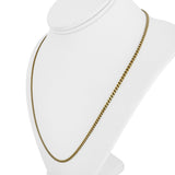 18k Yellow Gold 13.6g Solid 2.5mm Vintage Curb Link Chain Necklace Italy 22"