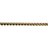 18k Yellow Gold 13.6g Solid 2.5mm Vintage Curb Link Chain Necklace Italy 22"
