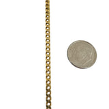 18k Yellow Gold 13.6g Solid 2.5mm Vintage Curb Link Chain Necklace Italy 22"